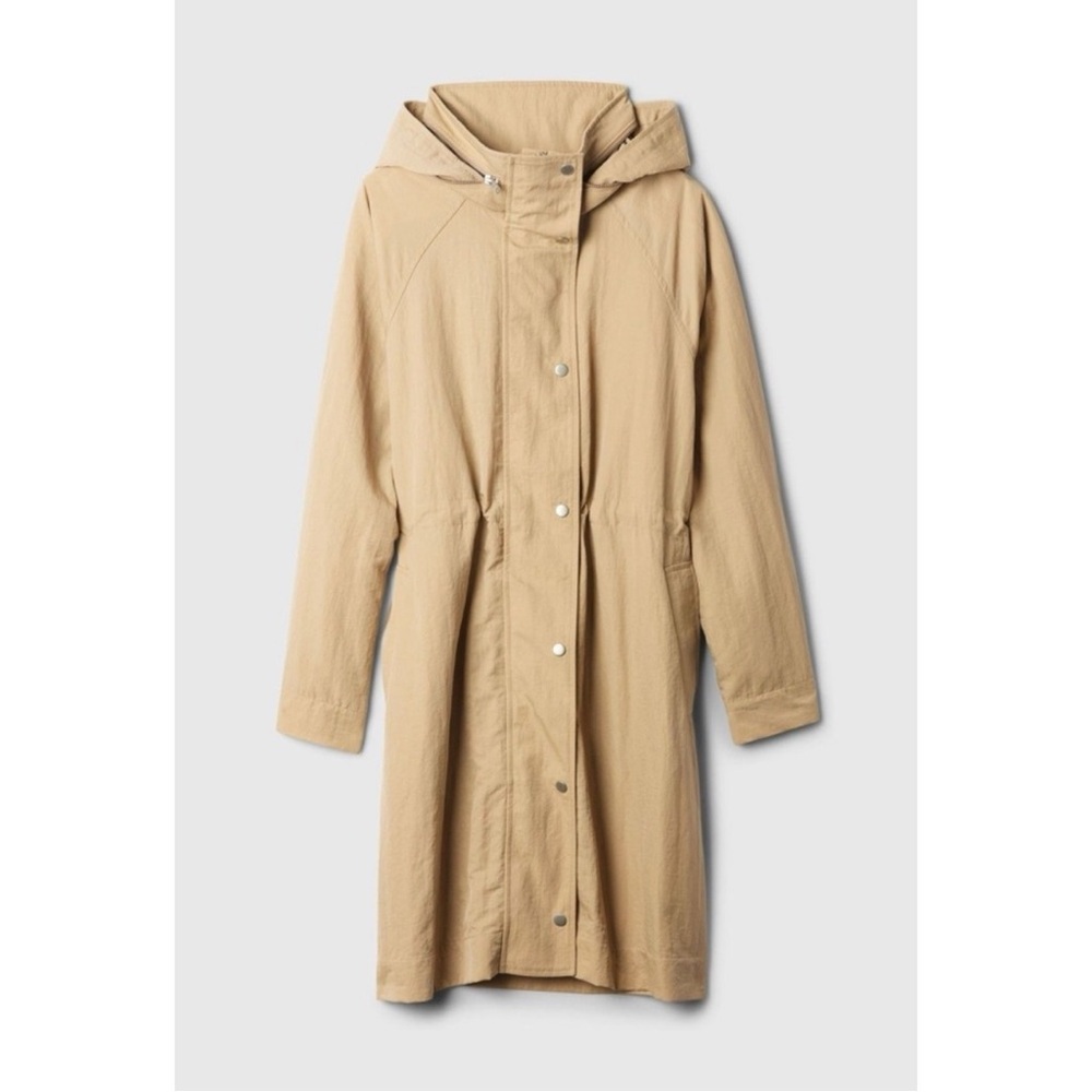 GAP Women's Tan Oversized Parka - Medium - Water Repellent
